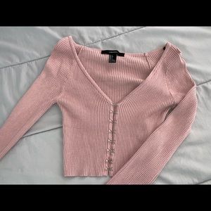 Forever 21 long sleeve crop top
